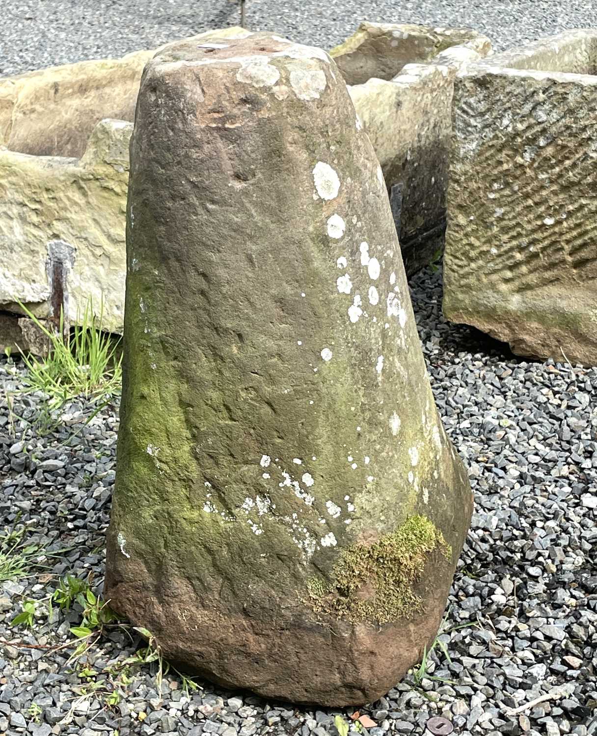 Stone Base Example Lot 276 - A sandstone staddle stone base.