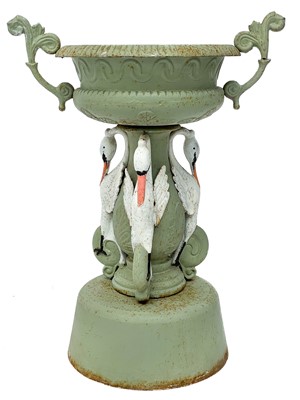 Lot 349 - A painted cast iron water fountain.