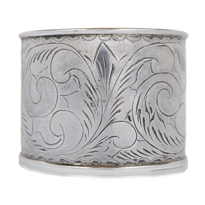 Lot 432 - A silver cuff bangle.