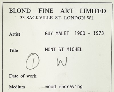Lot 60 - Guy MALET (1900-1973)