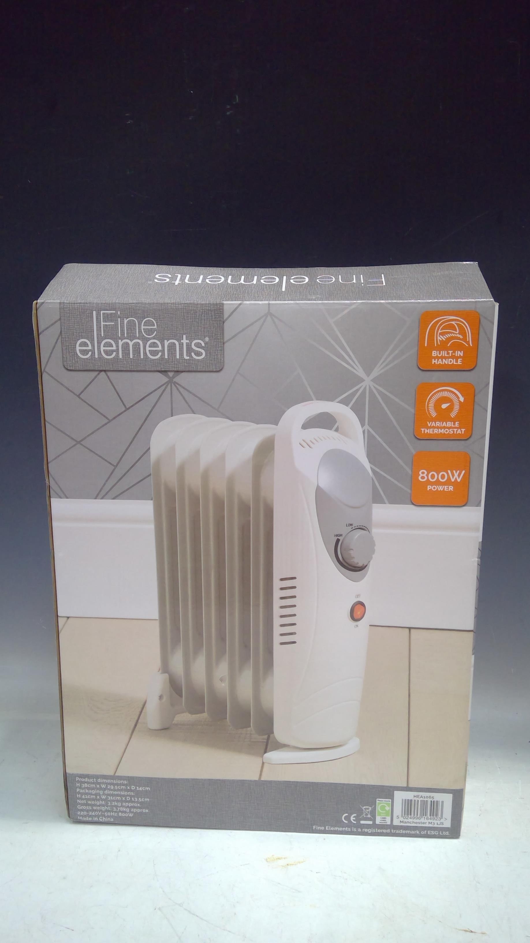 Lot 228 - A Fine Elements 800W, Oil-Filled Radiator.