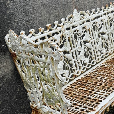 Lot 274 - A pair of mid 19th century cast iron garden benches.