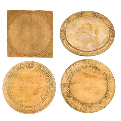 Lot 264 - Four Victorian sycamore breadboards.