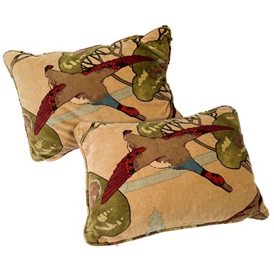 Lot 211 - A pair of Mulberry Home flying duck velvet cushion covers.