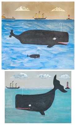 Lot 25 - Whales in the ocean