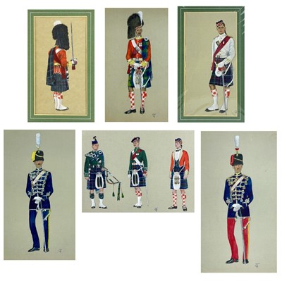 Lot 59 - Six military oils on card