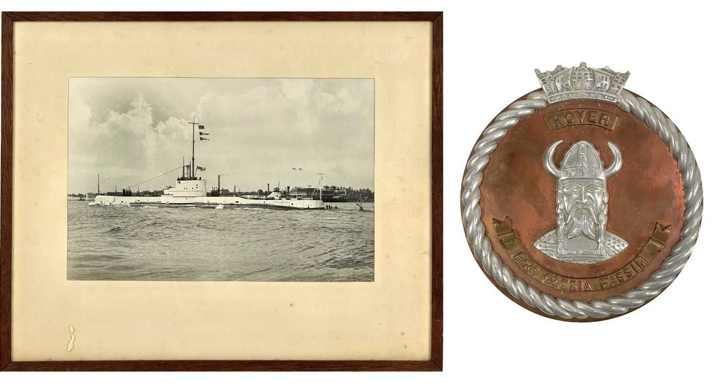 Lot 248 - HMS Rover - bronze / white metal Ship's