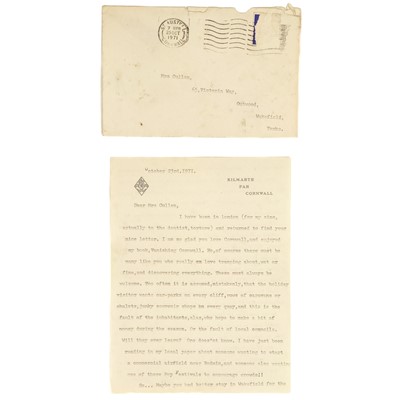 Lot 242 - [Signed letter] DU MAURIER, Daphne.