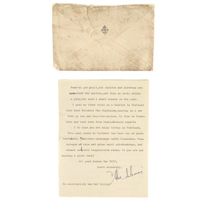 Lot 241 - [Signed letter] DU MAURIER, Daphne.