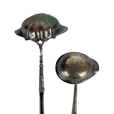 Lot 183 - Two Georgian silver punch ladles.