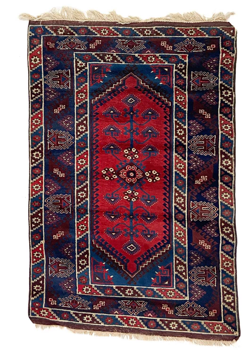 Lot 302 - A  Turkish Dosemealti  rug, mid 20th century.