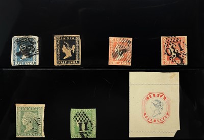 Lot 394 - India 1854 1/2 Anna, 1 Anna, 2 Anna & 4 Anna postage stamps