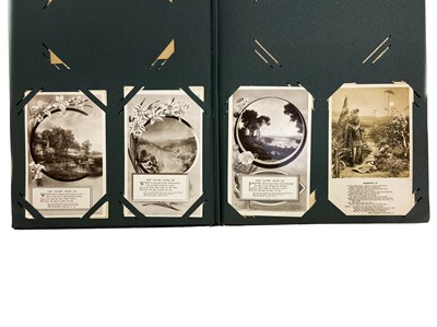 Lot 916 - Postcard album - 185 cards, Bamforth, Randolph Caldecott et.