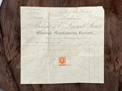 Lot 190 - A mink fur coat retailed by Rackhams.