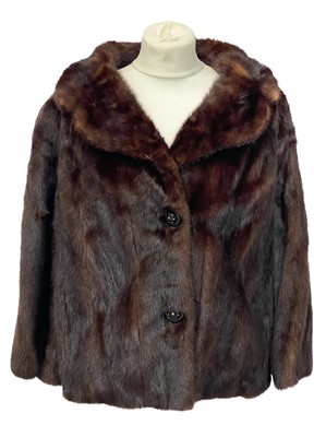 Lot 190 - A mink fur coat retailed by Rackhams.