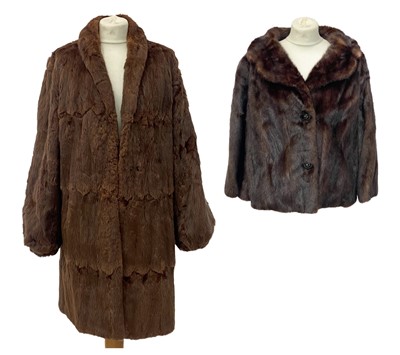 Lot 190 - A mink fur coat retailed by Rackhams.