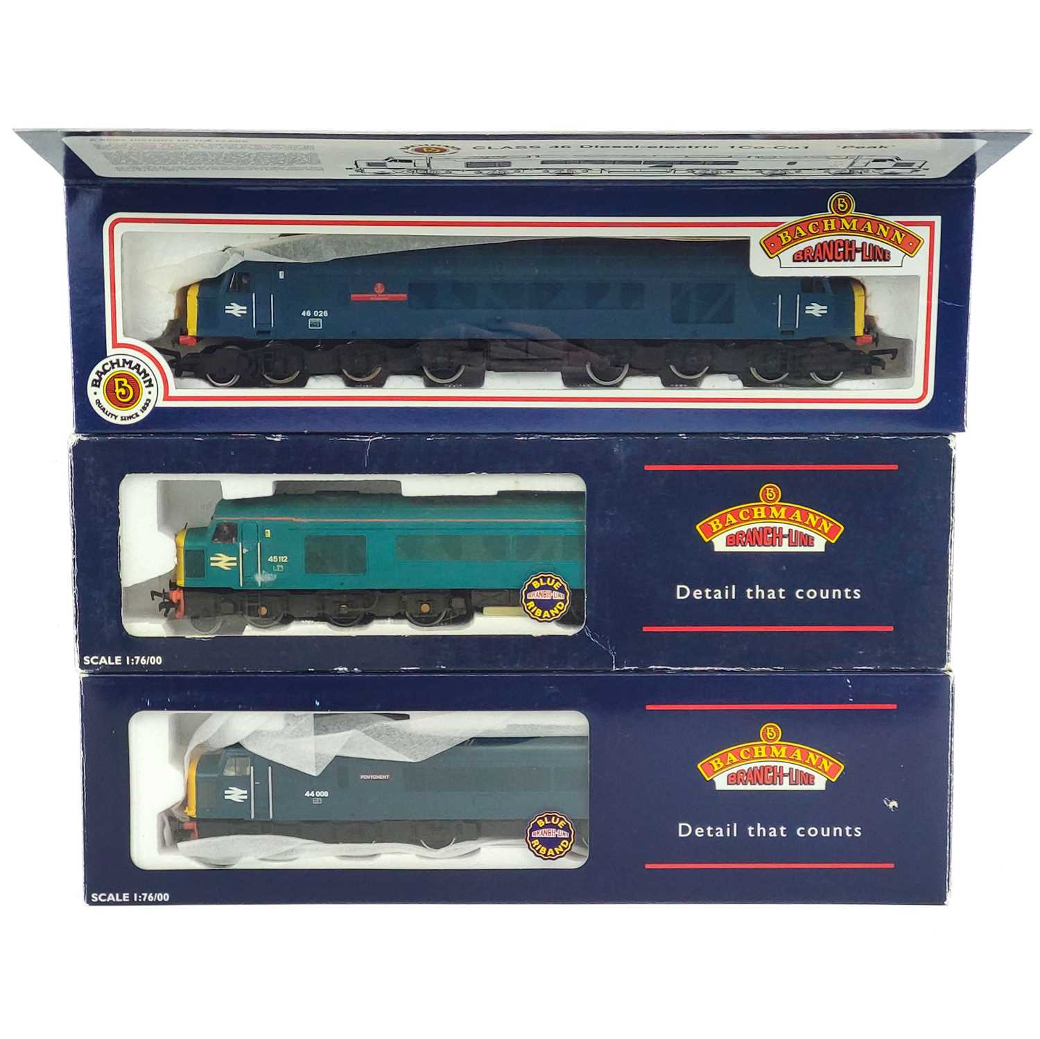 Lot 637 - BR diesels Class 44, 45 & 46 (D1-193) Bachmann "00" locomotives (x3)