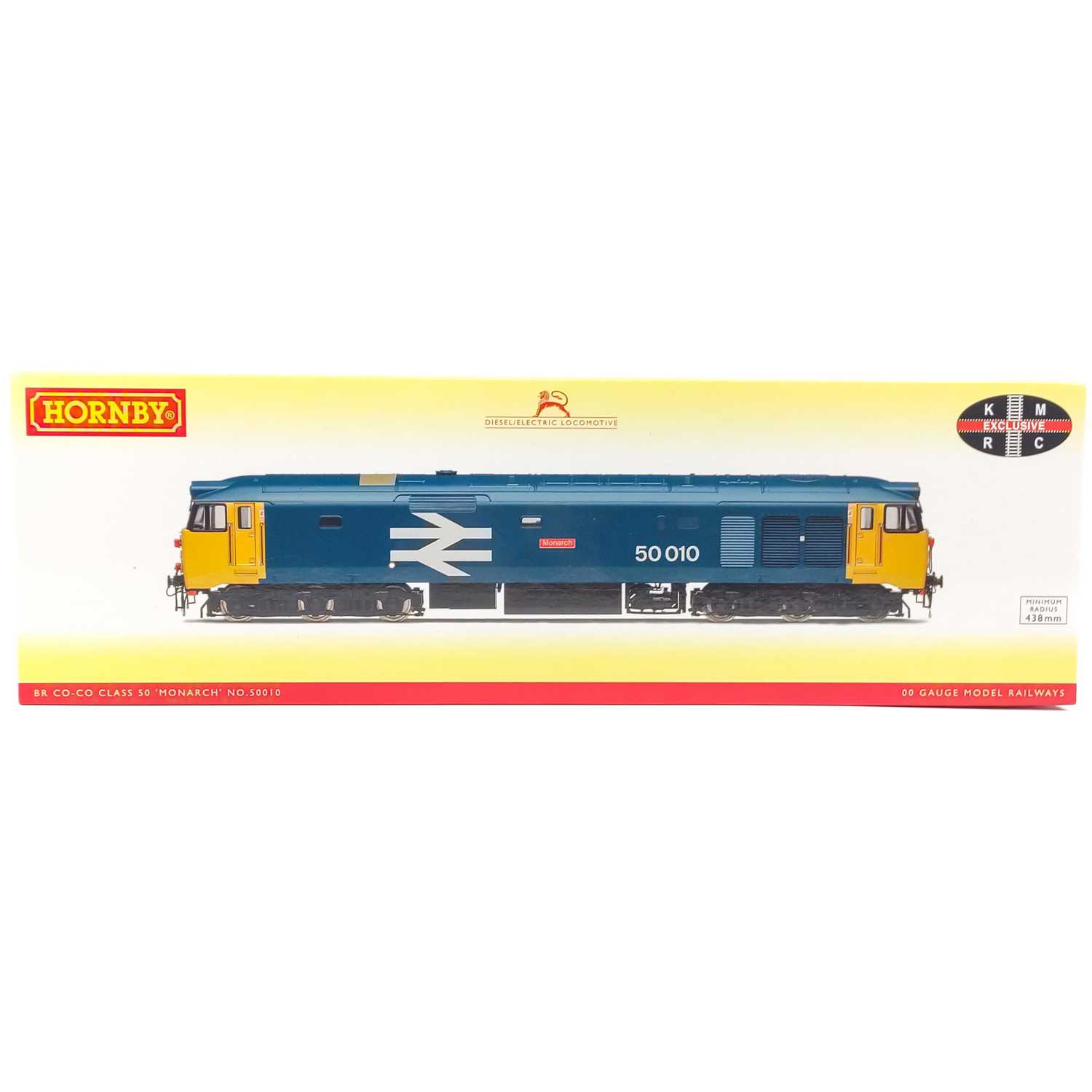 Lot 638 - BR Diesels Class 50 (D400-D449) Hornby exclusive blue edition "Monarch"