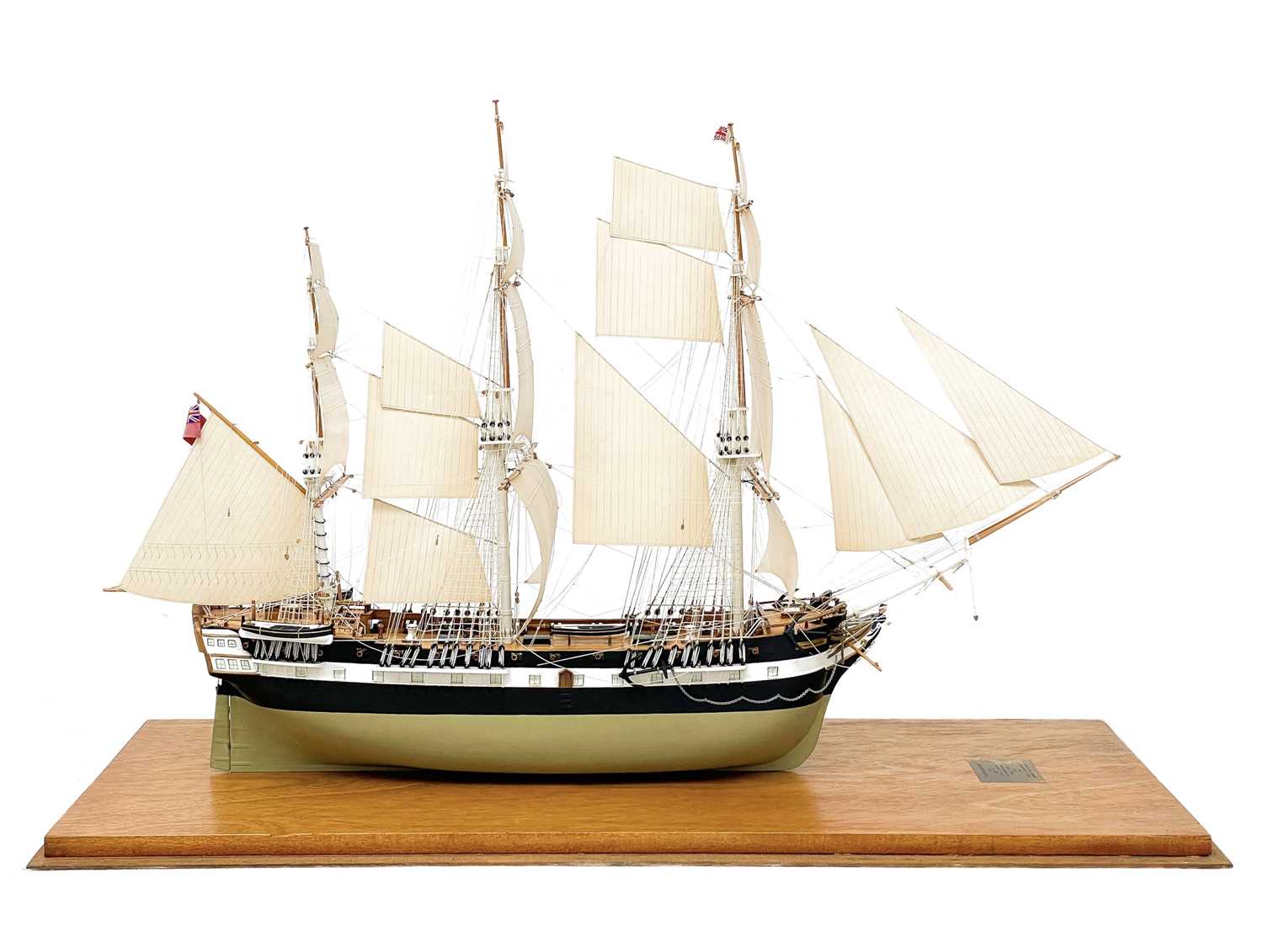 Lot 121 - A model of the East Indiaman three masted