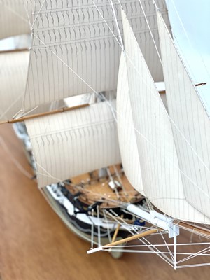 Lot 121 - A model of the East Indiaman three masted ship Farquharson.