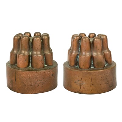 Lot 280 - A pair of Victorian Benham & Froud copper jelly moulds.