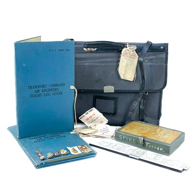 Lot 15 - An RAF flight navigation bag and contents.