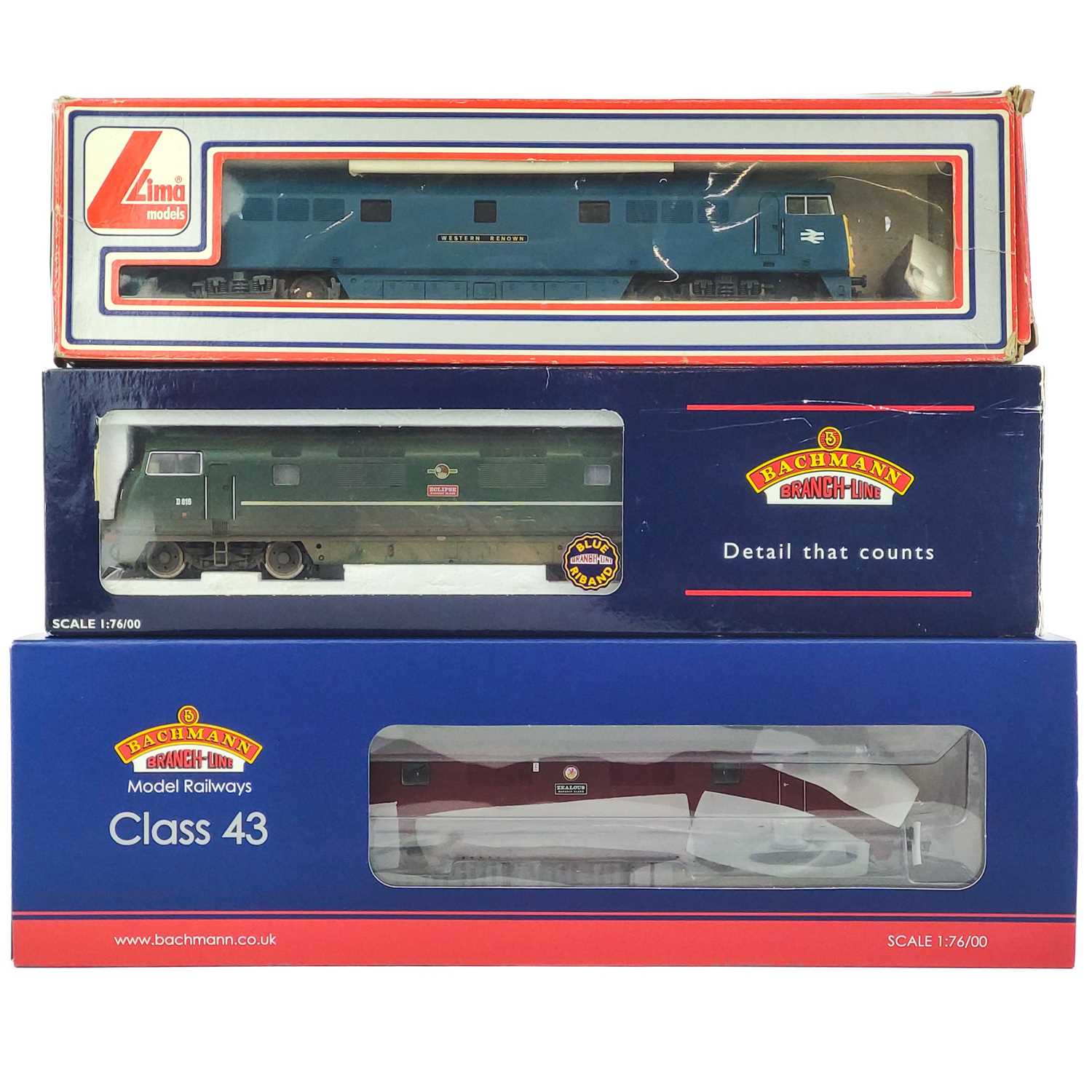 Lot 639 - BR (WR) Diesel Hydraulics Class 42 / 43 /52 "Warship / Westerns" "00" locomotives (x3)