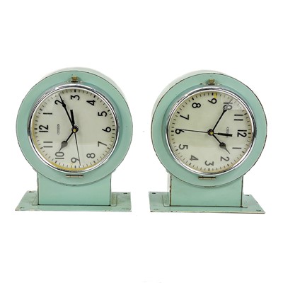 Lot 354 - Two Citizen double sided ships wall mounted clocks.