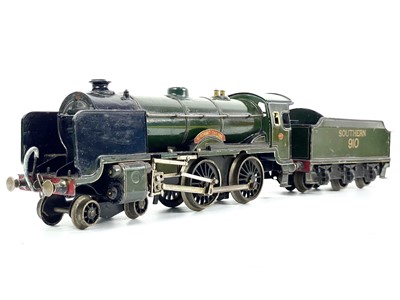 Lot 674 - "0" gauge Marklin for Bassett Lowke clockwork with key Southern Railway "Schools" locomotive