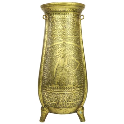 Lot 18 - An Indian bronze vase, 18th/19th century.