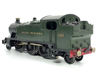 Lot 675 - "0" gauge Bassett-Lowke style GWR 2-6-2 tank Prairie locomotive - 3 rail.