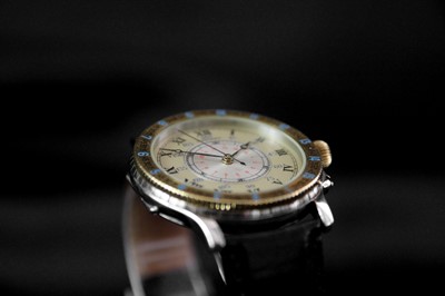 Lot 178 - Longines - A Longines Lindberg Hour Angle reissue bi-colour gentleman's automatic wristwatch.