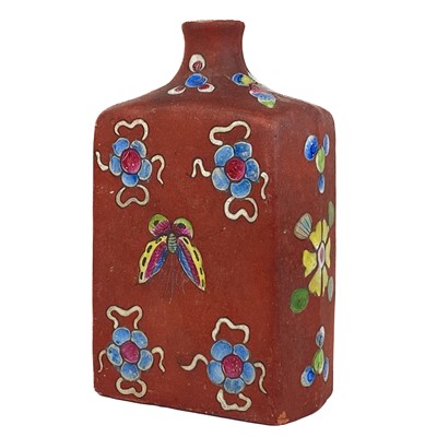 Lot 1315 - A Chinese Yixing pottery flask, circa 1900.