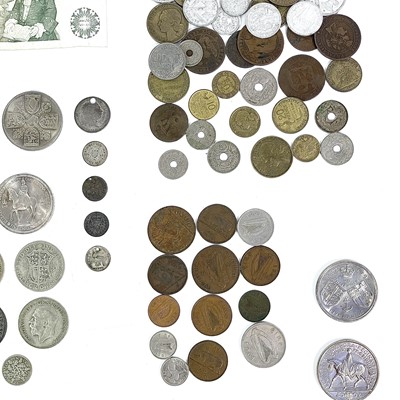 Lot 121 - GB silver, GB decimal and world coins / banknotes