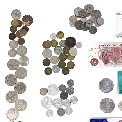 Lot 121 - GB silver, GB decimal and world coins / banknotes