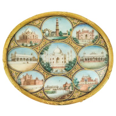 Lot 27 - Nine Indian oval miniatures, late 19th century.