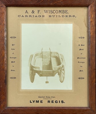 Lot 17 - A framed carriage builders advert.