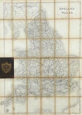 Lot 646 - Early Railway Maps - Black's Road and Railway Travelling Map of England circa 1855