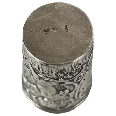 Lot 191 - A Victorian silver whisky beaker tot by Edwin Thompson Bryant.