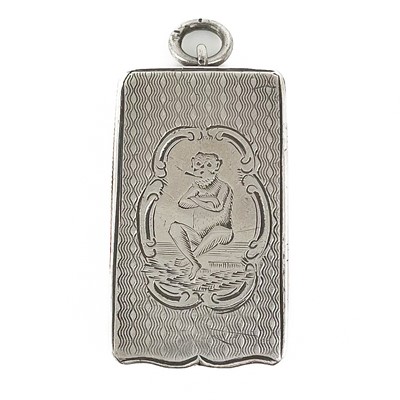 Lot 98 - A Victorian silver vesta cum cheroot cutter case fob by Frederick Marson.