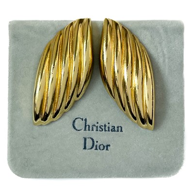 Lot 512 - Christian Dior gold plated clip on Earrings.