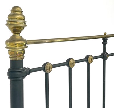 Lot 419 - A Victorian cast iron double bed frame.