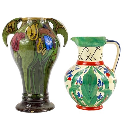 Lot 271 - A Dutch De Distel Art Nouveau pottery vase.