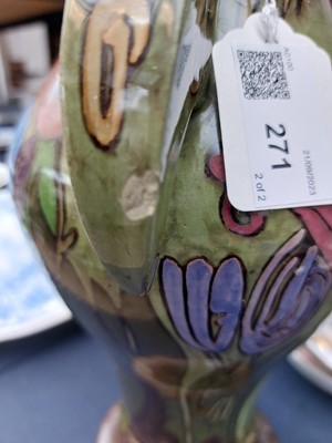 Lot 271 - A Dutch De Distel Art Nouveau pottery vase.