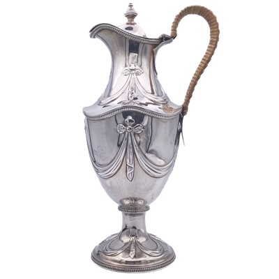 Lot 196 - A good Victorian silver pedestal wine ewer by Henry Stratford.