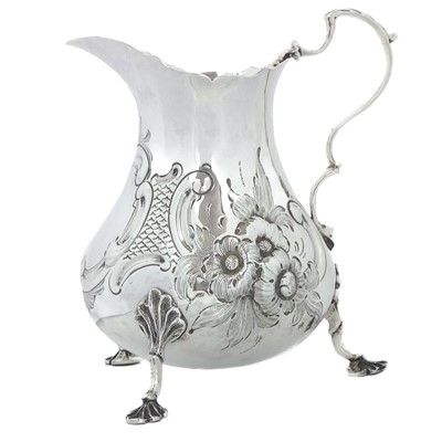 Lot 201 - A Victorian silver cream jug by William Robert Smiley.