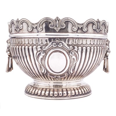 Lot 186 - A good Victorian silver Monteith style bowl by Martin Hall & Co.