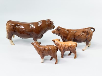 Lot 236 - Beswick pottery Limousin cattle.