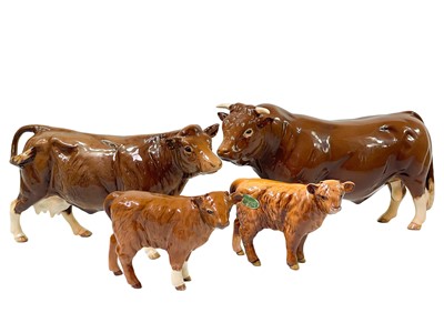 Lot 236 - Beswick pottery Limousin cattle.