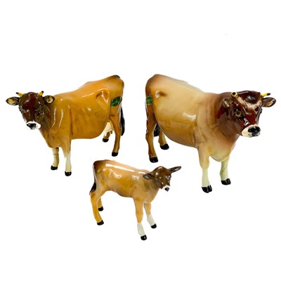 Lot 225 - Beswick pottery cattle.